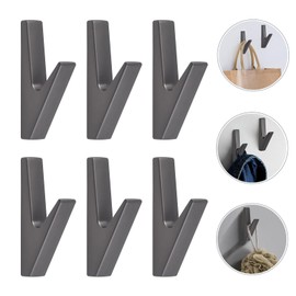 JJWNMLL Pack of 6 coat hooks, pearl black coat hooks, coat hooks, acoustic panels, coat hooks wall for bathrooms, kitchens, foyers and hallways