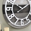 FirsTime & Co.® Gray Shabby Farmhouse Planks Clock, American Crafted,