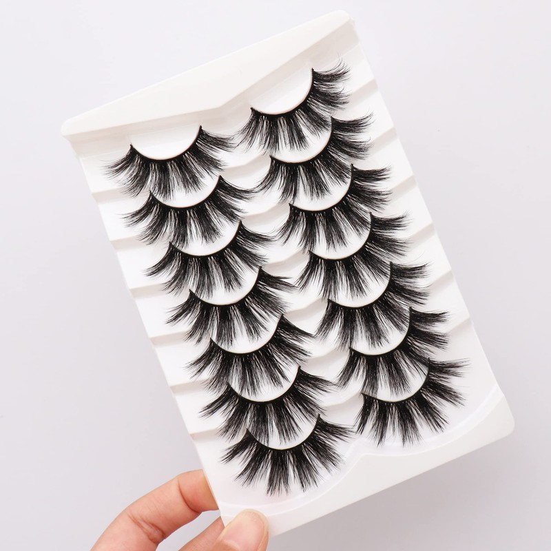 Losha Lashes Pack 7 Pairs Fluffy Faux Mink Eyelashes Soft