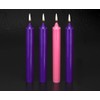 1 1/2" X 12" Stearine Wax Church Advent Candles (Set