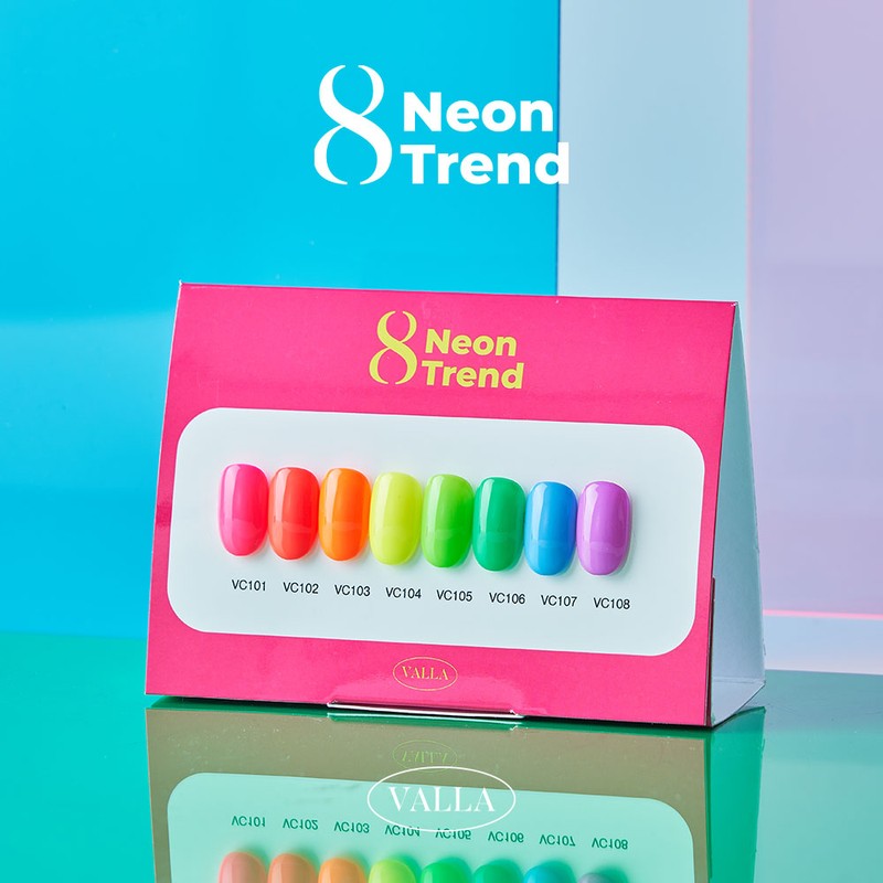 classic nail Balagel vivid neon trend 8 piece set +