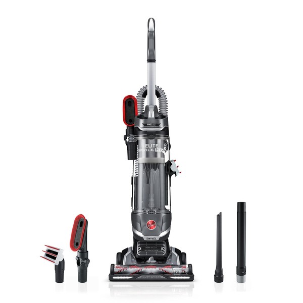 Hoover MAXLife Elite Swivel XL Pet Vacuum Cleaner with HEPA Media Filtration, Bagless Multi-Surface Upright for Carpets and Hard Floors, UH75250, Grey, 16 lbs