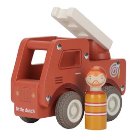 Little Dutch 2528 Wooden Fire Engine Red
