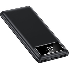 VOLT+ Portable Slim Power Pack Compatible with Asus ZE553KL with 10,000mah Plus Digital Display Screen, Status Update, and 3 Cables Included! (Black)
