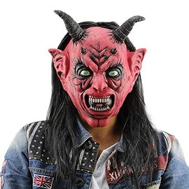 Fancy Dress, Costume Red & Black Satan Mask