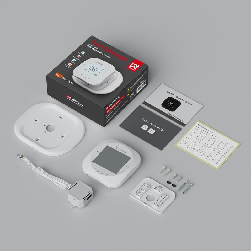 SASWELL Smart WiFi Thermostat for Home, Programmable Thermostat with C-Wire