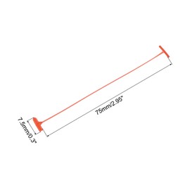 sourcing map Standard Tagging Fasteners,Plastic Regular,Standard Label Gun Price Tagging Barbs for Garment Price Tag Label Tagging Barbs 75mm/2.95 Inch,Pack of 2000 Red