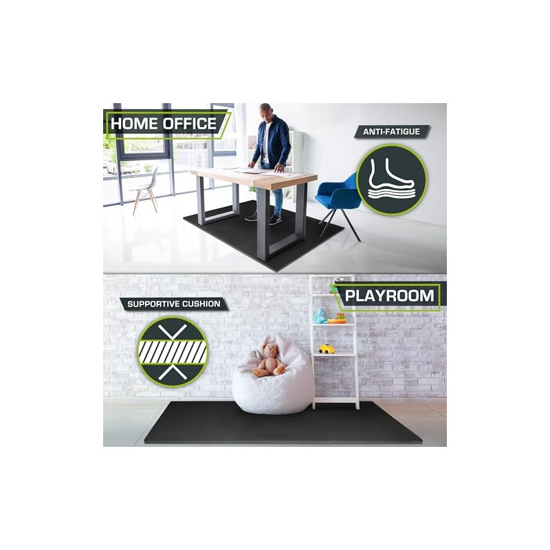 ProsourceFit Weaved Pattern Extra Thick Exercise Puzzle Mat 3/4-inch, EVA