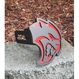 Hitches & Things Hellcat Challenger SRT Logo Hitch Cover (Black & Red)
