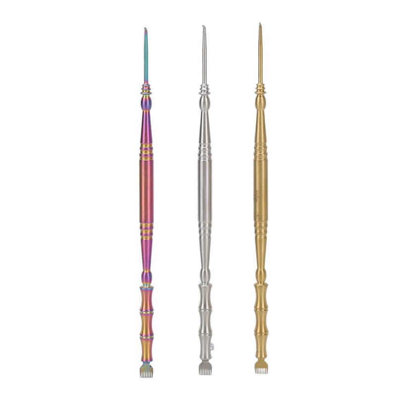 3pcs Stainless Steel Eyelash Lift Brushes Double Ended Lash Separator