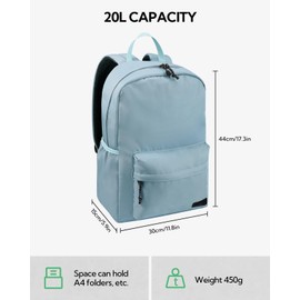 WATERFLY 20L Lightweight School Backpack Backpack: Casual School Bag with Laptop Compartment Hiking Backpack Outdoor Trekking Backpack Small Backpack Daypack Men Women for Work Sports Travel Travel,