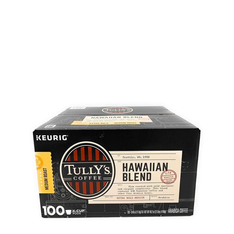 Tully's Coffee Hawaiian Blend K-Cup for Keurig Brewers (Pack of