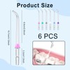 6 Pcs Flosser Tips Replacement Heads Compatible with Waterpik,Flosser Replacement