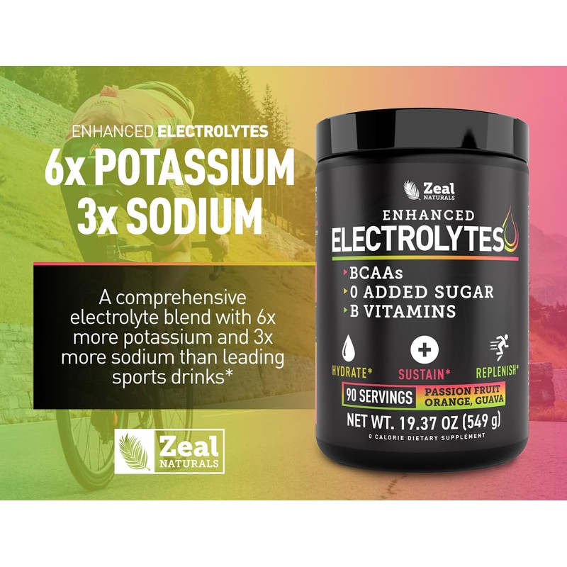 Zeal Electrolyte Powder - 90 Servings | Keto Electrolytes Powder