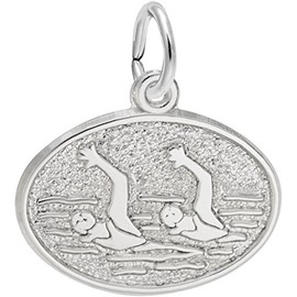 Rembrandt Synchronized Swimming Oval Charm - Metal - Sterling Silver