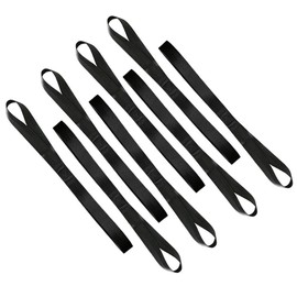 Heavy Duty 1,200lb. Workload Soft Loop Tie Down Straps for Towing or Trailering ATV, UTV, Motorcycle, Lawn Garden Equipment (Set of 8) (18", Black)