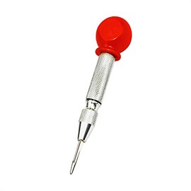 Automatic Center Punch Spring Loaded - 5 inches Spring Loaded Window Breaker - Heavy Duty Automatic Center Punch for Metal Leather Wood Glass - Spring Loaded Punch for Machinists and Carpenters