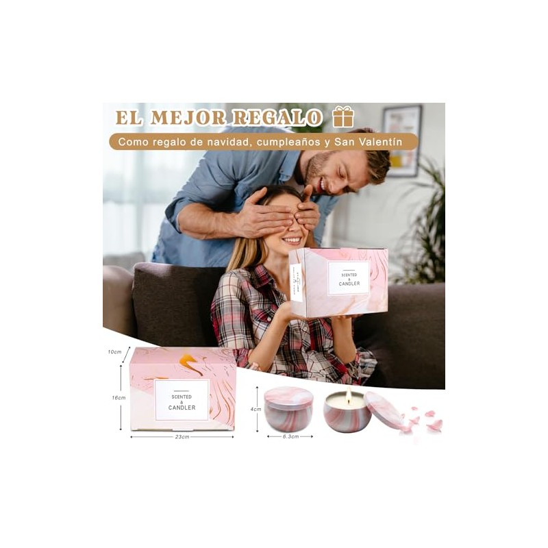 VIDA4U 12 Piezas Velas Aromaticas, Velas Aromticas Decorativas, Velas de
