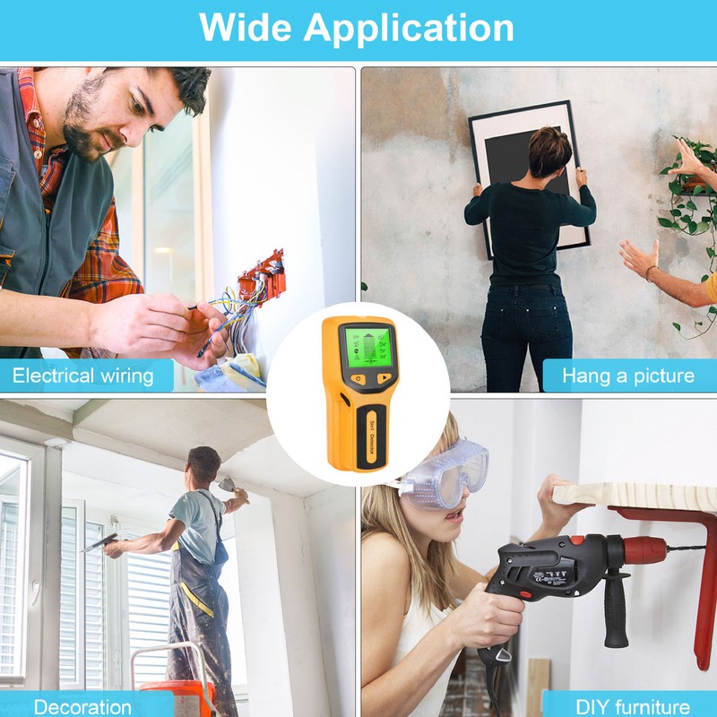 Stud Finder Wall Scanner Sensor 5 in 1 Detector LCD