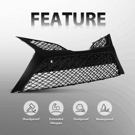 G-PLUS Front Bumper Cover Grille, Compatible with Toyota Camry SE XSE 2018-2020 with Parking Sensors/NOT fit LE XLE models Trim Grill For 5310206560 TO1036186 (Glossy Black)