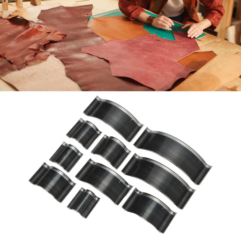 10pcs Leather Punch Incisive Thick Shallow Circle Shape High Carbon