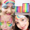 Professional Rainbow Face Paint, 50g Water-Based Palette, Quick-Drying & Long-Lasting,