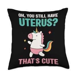 Funny Uterus surgery Removal Hysterectomy Survivor Throw Pillow