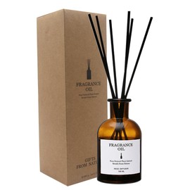 Muufuser Premium Reed Diffuser 100ml (3.38fl oz) | Alcohol-Free, Natural Essential Oil Home Fragrance | Long-Lasting Scent for Bathroom Shelf Decor (Tuberose)