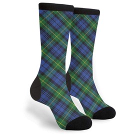 Scots Style Clan Gordon Tartan Plaid Men Women Casual Socks Funny Funky Novelty Crew Tube Socks