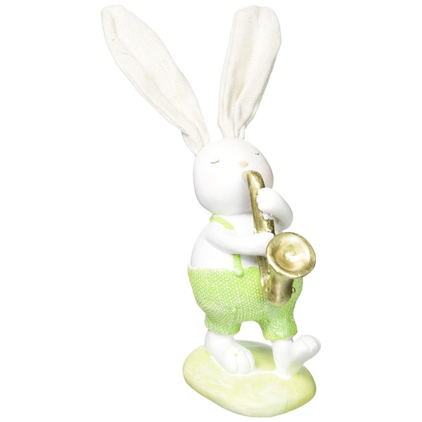 Royal Arden 64459 New Fairy Ornament, Rabbit Orchestra, Saxophone, 4.1