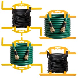 Ripeng 4 Pcs Extension Cord Organizer Hose Reels with Handle, Portable Heavy Duty ABS Cable Storage, H-shape and Rotating Cord Holder Design for up to 100 ft, Wind and Release for Garage Workshop Yard