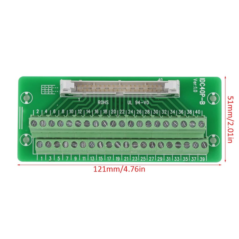 IDC40P 40 Pin Male Header, 121 x 51mm 40 Pin