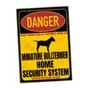 Miniature Bull Terrier Mini Bully Sign Danger Security System Door Sign Dog Sign Warning Sign Dog Safety Sign Dog Private Property Dog Warning Warning
