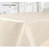 Tablecloth Ornamental Circles Pattern, Damask Fabric Non-Iron, Rectangular 130 x
