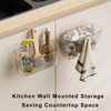 Veefos 2 Pack Adhesive Cabinet Door Organizer, Compact Kitchen Under
