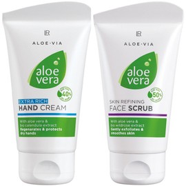 LR Aloe Aloe Vera Moisturising Care Set (Rich Hand Cream & Facial Peeling)
