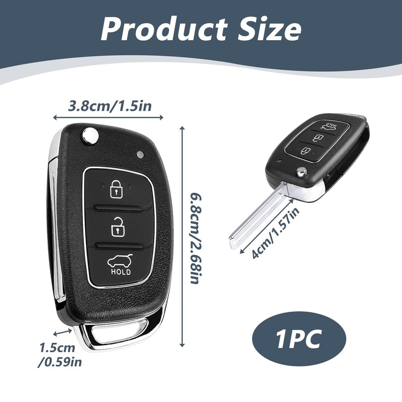 Hyundai Car Key Case for Hyundai i20, i30, ix20, ix35,