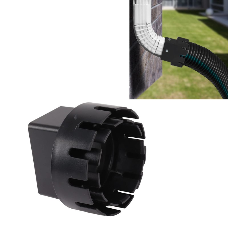 Plastic Downspout Adapter for Rain Gutter Drain System with Screws