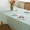 meioro Tablecloths Striped Tassel Table Cloth Rectangular Tablecloth Cotton Linen