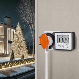 revolt Electricity Cost Meter: Outdoor Energy Cost Meter & Power Consumption Meter, up to 3,680 Watt (Electricity Meter for Outdoor Socket, Electricity Meter Socket German)