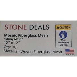 Stone Deals Sticky Mesh for Back Mounted Mosaic 12" x 12" (Ten Sheets) 4.5 oz