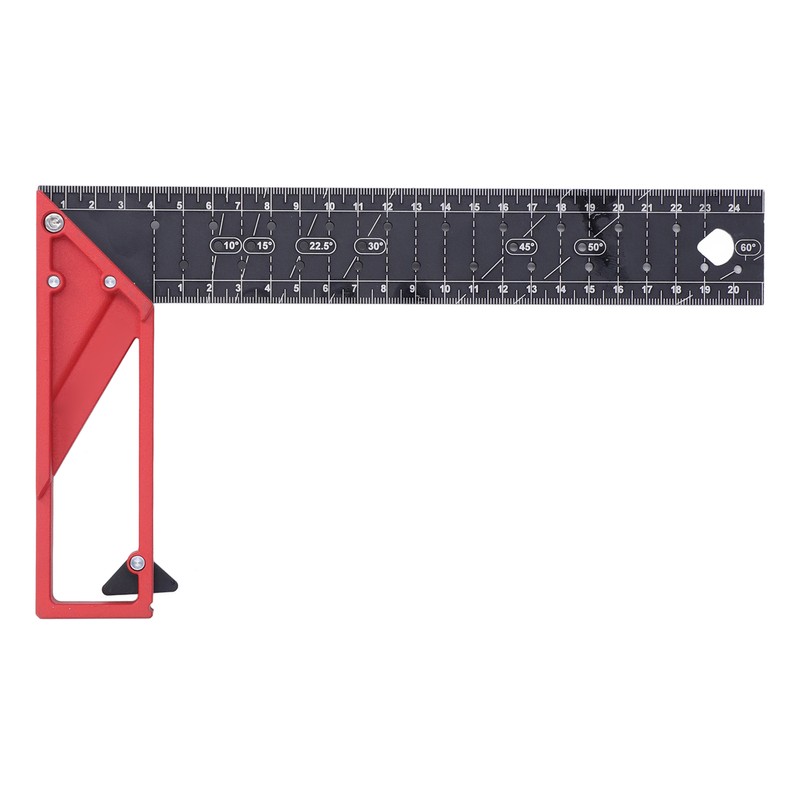 Woodworking Straight Angle Ruler 30° 45° 90° 3mm Thickness Adjustable