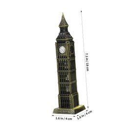 HOMSFOU Big Ben Model Big Ben Building Model Big Ben Decor Metal Big Ben London Big Ben Bronze Big Ben City Christmas Decorations Decorative Building Sculptures Household Alloy Doorbell 3d