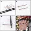 NewZC Mounting Set for Fence Post Box Black Letterbox Attachment