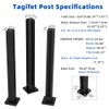 Tagifet Black Glass Railing Post,304 Stainless Steel Glass Railing Post: