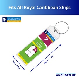 Royal Caribbean and Celebrity Cruise Luggage Tag Holders [4 Pack] – Waterproof, Durable Plastic with Steel Loops – Fits All Royal Caribbean and Celebrity Ships for Cruising in 2024, 2025 and 2026