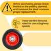 MZREXN 6" x 1.5" Flat Free Solid Rubber Tire and