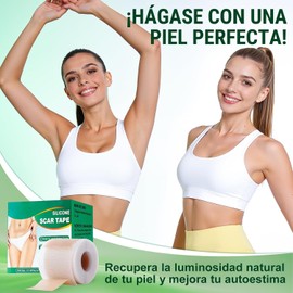 Parches de Silicona Reutilizables para Cicatrices 2 Rollos Ideal para cicatrices nuevas, antiguas, quemaduras, queloides, estrías y acné, resultados visibles en 2 a 4 semanas