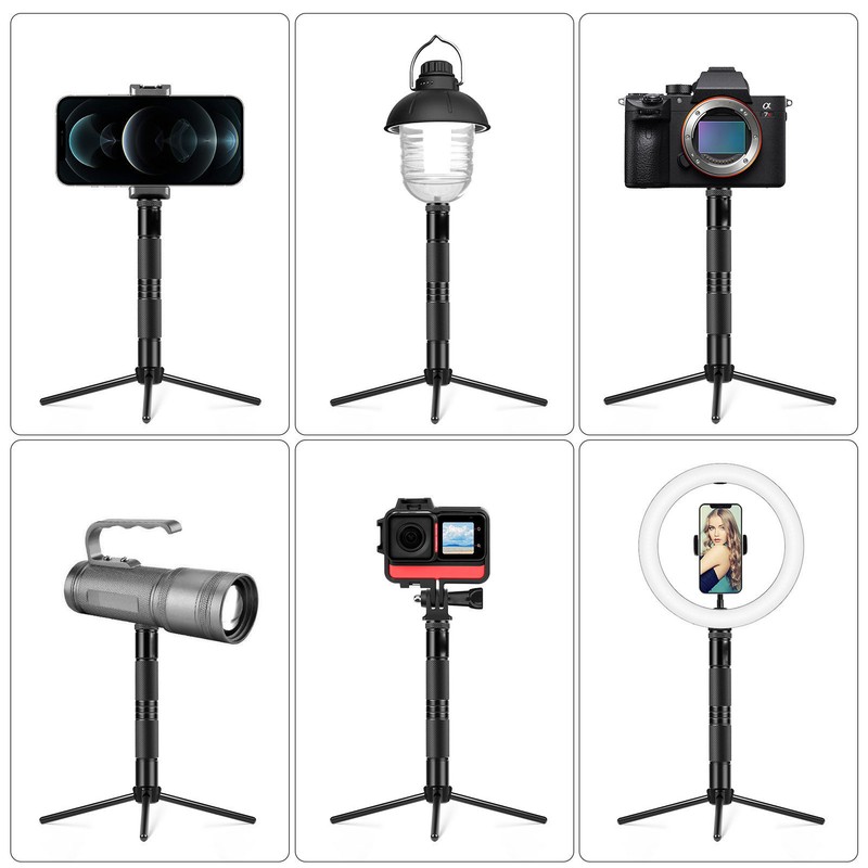 Camping Camera Tripod Detachable Aluminum Alloy for Outdoor Live Streaming