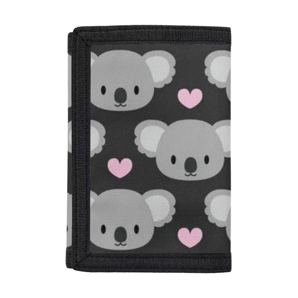 SEANATIVE Kids Wallet for Boys Girls Cute Koala Heart Pattern